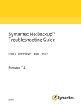 Symantec NetBackup™ Troubleshooting Guide: UNIX