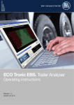 ECO Tronic EBS. Trailer Analyser operating instructions