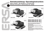 Betriebsanleitung &bull; Operating instructions