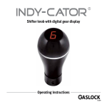 Shifter knob with digital gear display Operating Instructions