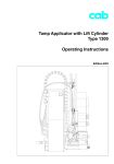 Tamp Applicator with Lift Cylinder Type 1300 Operating Instructions