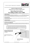 Operating instructions for sliding-number lock C4000