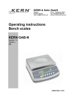 Operating instructions Bench scales
