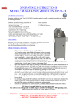 OPERATING INSTRUCTIONS MOBILE WASHBASIN