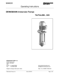 BA6020 Operating Instructions BRINKMANN Immersion Pumps TA