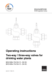 Operating instructions Two-way / three-way valves for