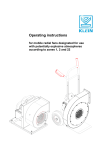 Operating instructions - Karl Klein Ventilatorenbau GmbH