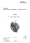 Gas-Ring Vacuum Pumps/ -Compressors Operating Instructions G