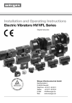 Installation and Operating Instructions Electric Vibrators HV/VFL Series