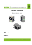 Operating Instructions Globoidal cam gear