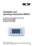 Installation and operating instructions WRS-K