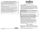 OPERATING INSTRUCTIONS MODEL C290 SANITARY