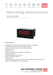 Operating Instructions - ACS-CONTROL