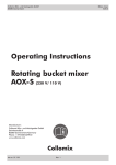 Operating Instructions Rotating bucket mixer