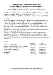 Operating instructions fast deployable Magnet