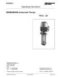 BA6600 Operating Instructions BRINKMANN Immersion Pumps