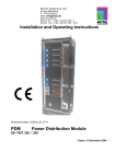 Installation and Operating Instructions PDM Power