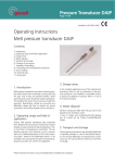 Pressure Transducer DAIP Operating Instructions Melt