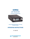 UCR511 Digital Hybrid Wireless Receiver (Europe) Operating
