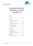 Operating Instructions Pedestrian Turnstile Type MPT 33