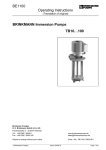 BE1100 Operating Instructions BRINKMANN Immersion Pumps