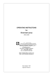 OPERATING INSTRUCTIONS for Electrolyte pump