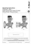 Operating Instructions ProMinent&reg; Meta MTMa (Diaphragm Dosing