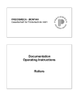 Documentation Operating Instructions Rollers