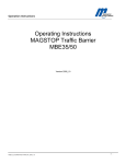 Operating Instructions MAGSTOP Traffic Barrier MBE35/50