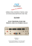 OPERATING INSTRUCTIONS AND SYSTEM DESCRIPTION FOR