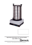 Operating instructions for sieving machine type AS300