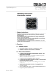 Operating instructions Push-button module