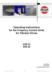 Operating Instructions for the Freqency Control Units for