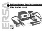 Betriebsanleitung &bull; Operating instructions ERSA DIGITAL 2000 A