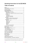 Operating Instructions for the EES MCS8 Table of