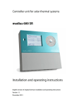 medius 600 SR Installation and operating instructions