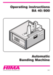 Automatic Banding Machine Operating instructions BA 40/800