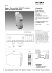 Safety Control Unit SG-EFS 104/4L Operating Instructions