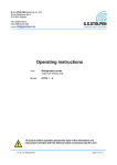 Operating instructions - G.S.Stolpen GmbH & Co.KG