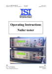 Operating Instructions Nailer tester