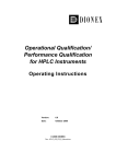 OQ and PQ Operating Instructions
