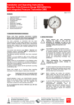 Installation and Operating Instructions Bourdon Tube Pressure