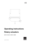 Operating instructions Rotary actuators