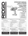 RIDGID R9652 Use and Care Manual