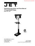 JET 354169 Use and Care Manual