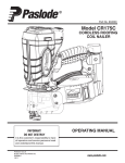 Paslode 904500 Use and Care Manual