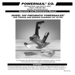 POWERNAIL 50PW Use and Care Manual