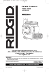 RIDGID AM2560 Instructions / Assembly