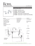 Rohl A2108LMPN-2 Use and Care Manual