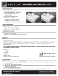 DECOLAV 1417-1-CWH Instructions / Assembly